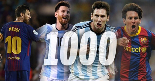 Messi har scoret 1000 mål i fotballkarriere